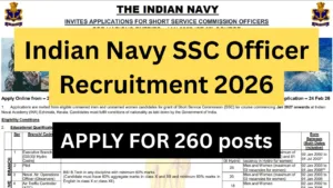 Indian Navy SSC Officer Recruitment 2026